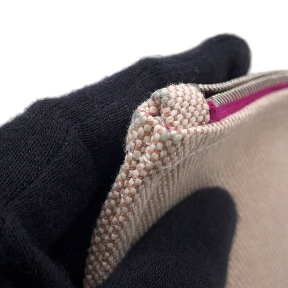 HERMES Flat Pouch New Yachting PM Size PM Canvas Beige/Purple - Picture 9 of 9